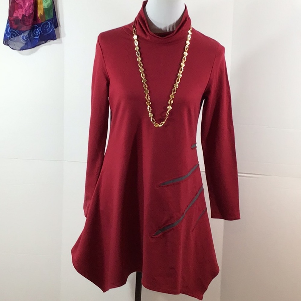 Chalet EtCeci maroon slit design dress/tunic S